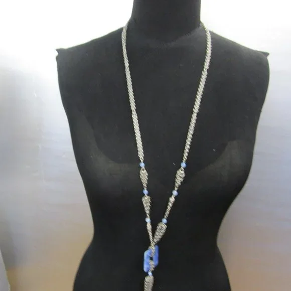 Ferrara Whiting and Davis Blue Semi Precious Pendant